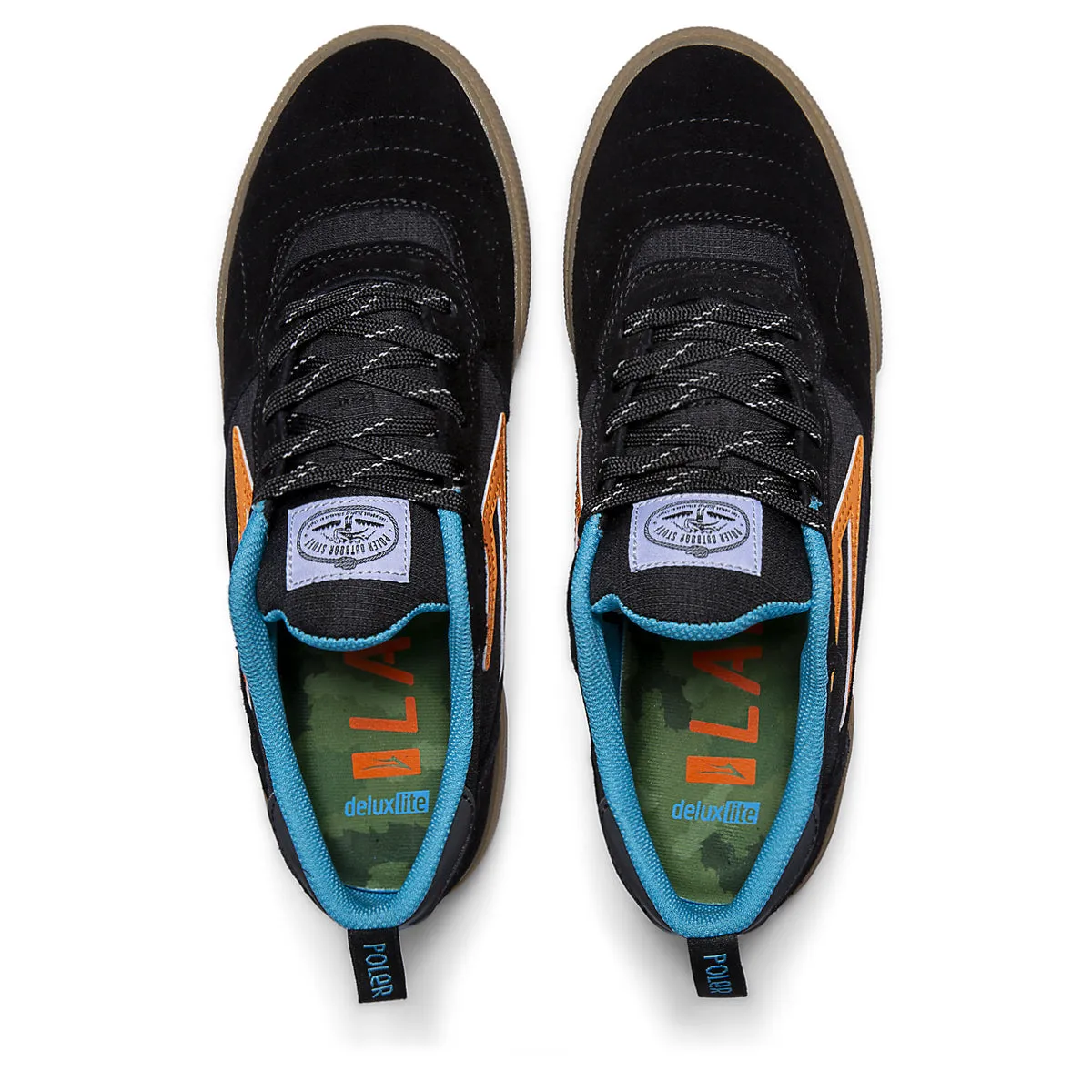 Lakai x Poler Cambridge - Black/Multi Suede