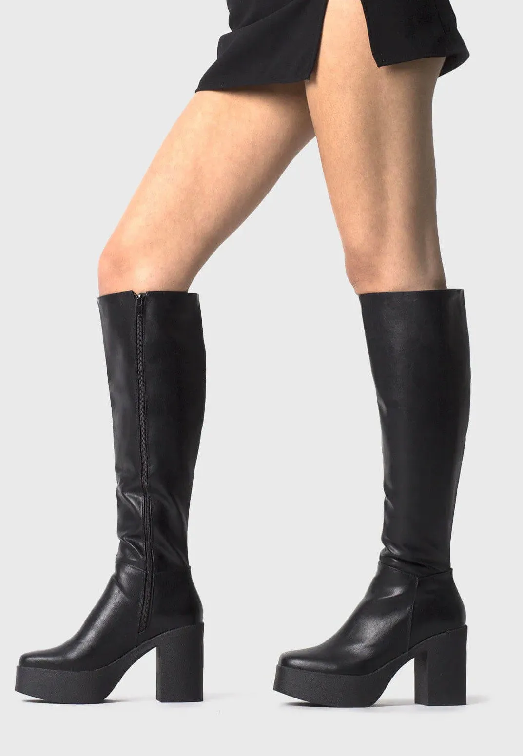 Lamoda - Slick Nicks Wide Calf Platform Knee High Boots - Girl Shoes