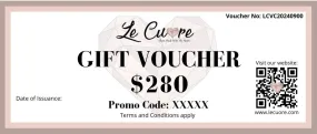 Le Cuore Shoes $280 Gift Voucher