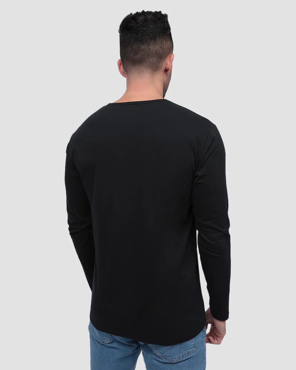 Long Sleeve Henley Tee - Branded