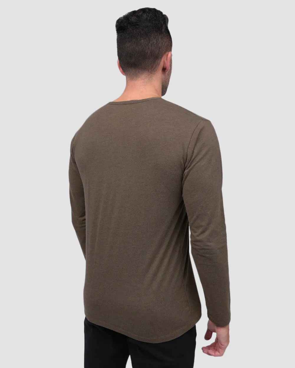 Long Sleeve Henley Tee - Branded