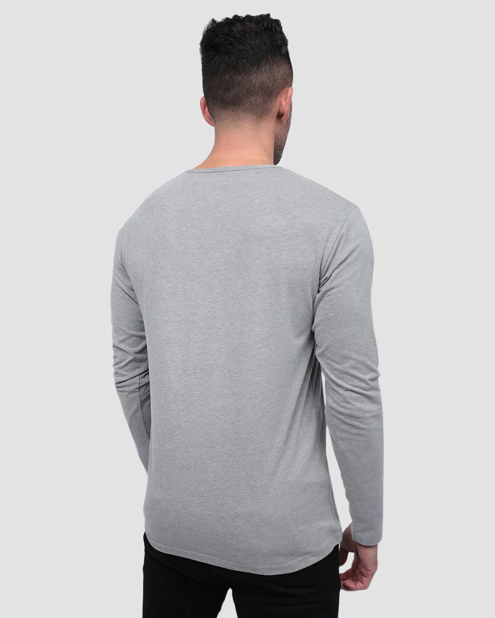 Long Sleeve Henley Tee - Branded