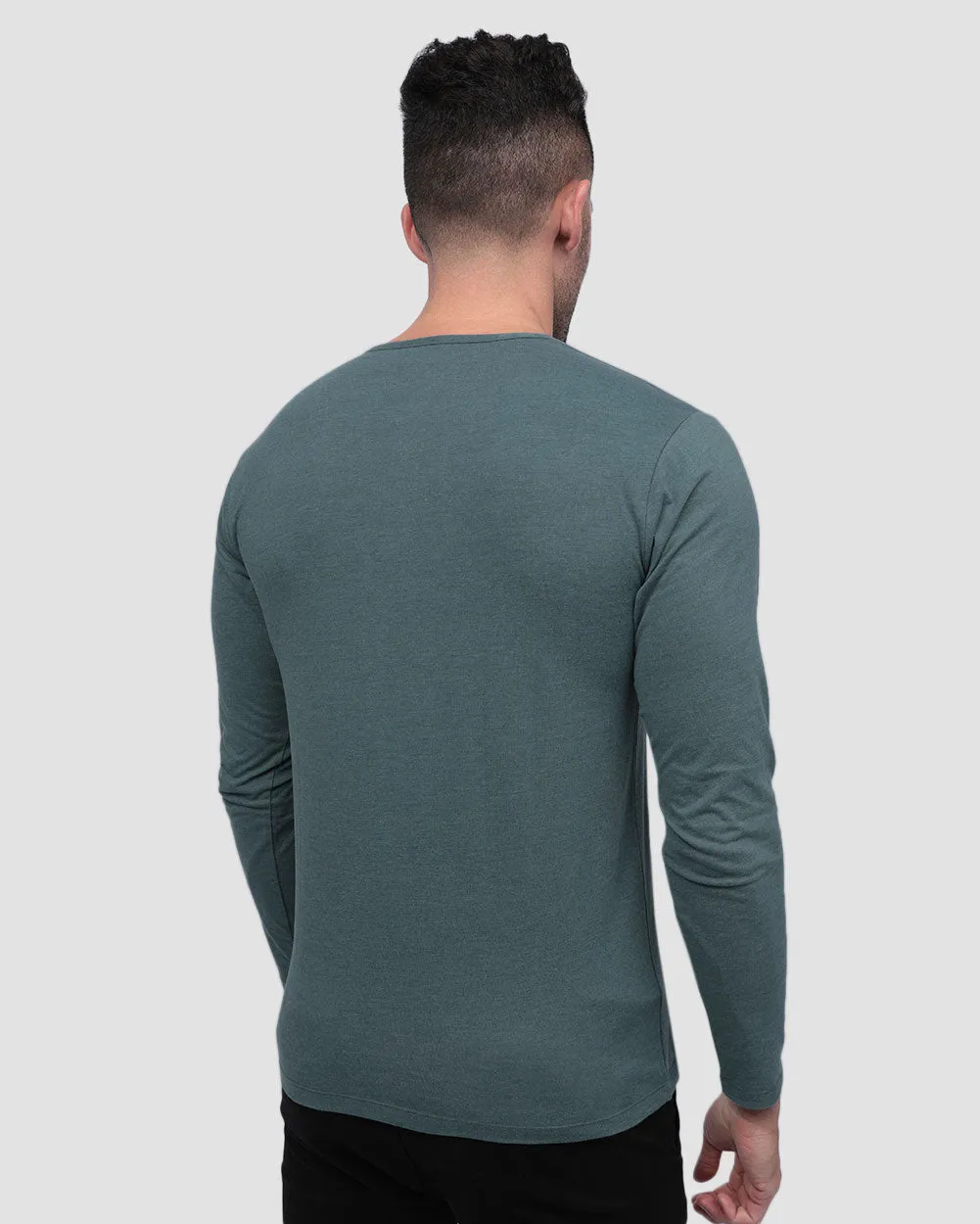 Long Sleeve Henley Tee - Branded