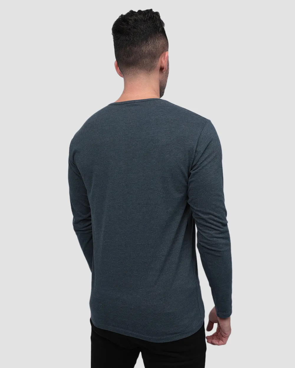 Long Sleeve Henley Tee - Branded