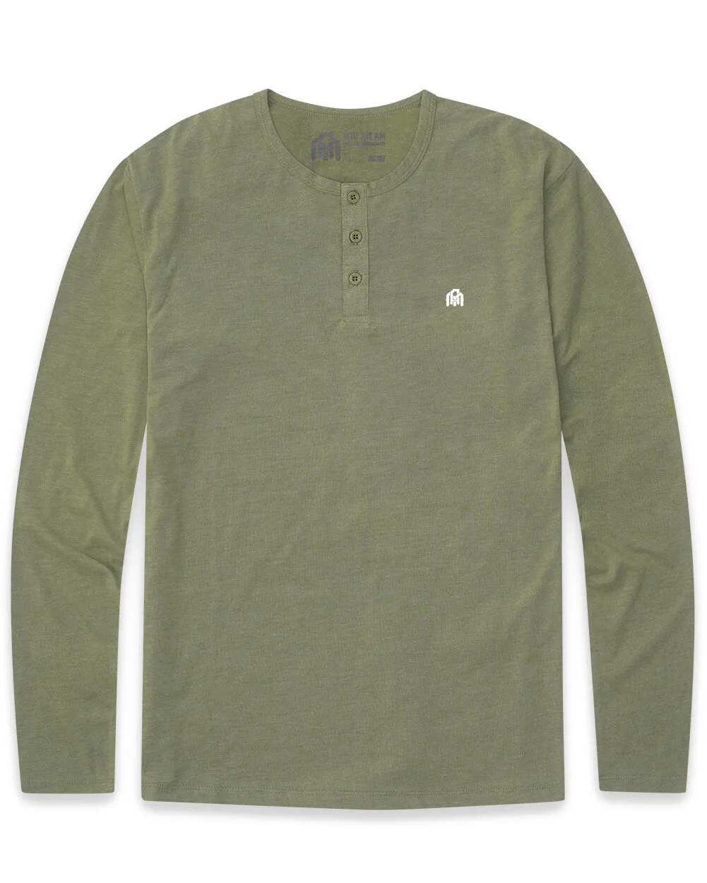 Long Sleeve Henley Tee - Branded