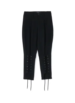 LOW TWIST SERGE PANTS WITH LACE-UP DETAILS