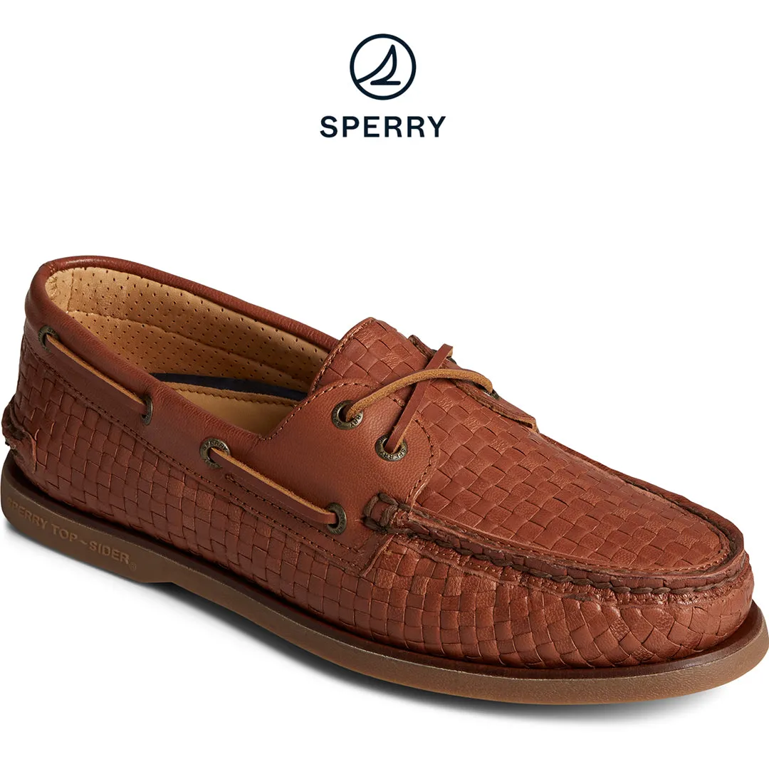 Men's Authentic Original™ Gold Cup™ Woven Boat Shoe - Tan (STS25054)