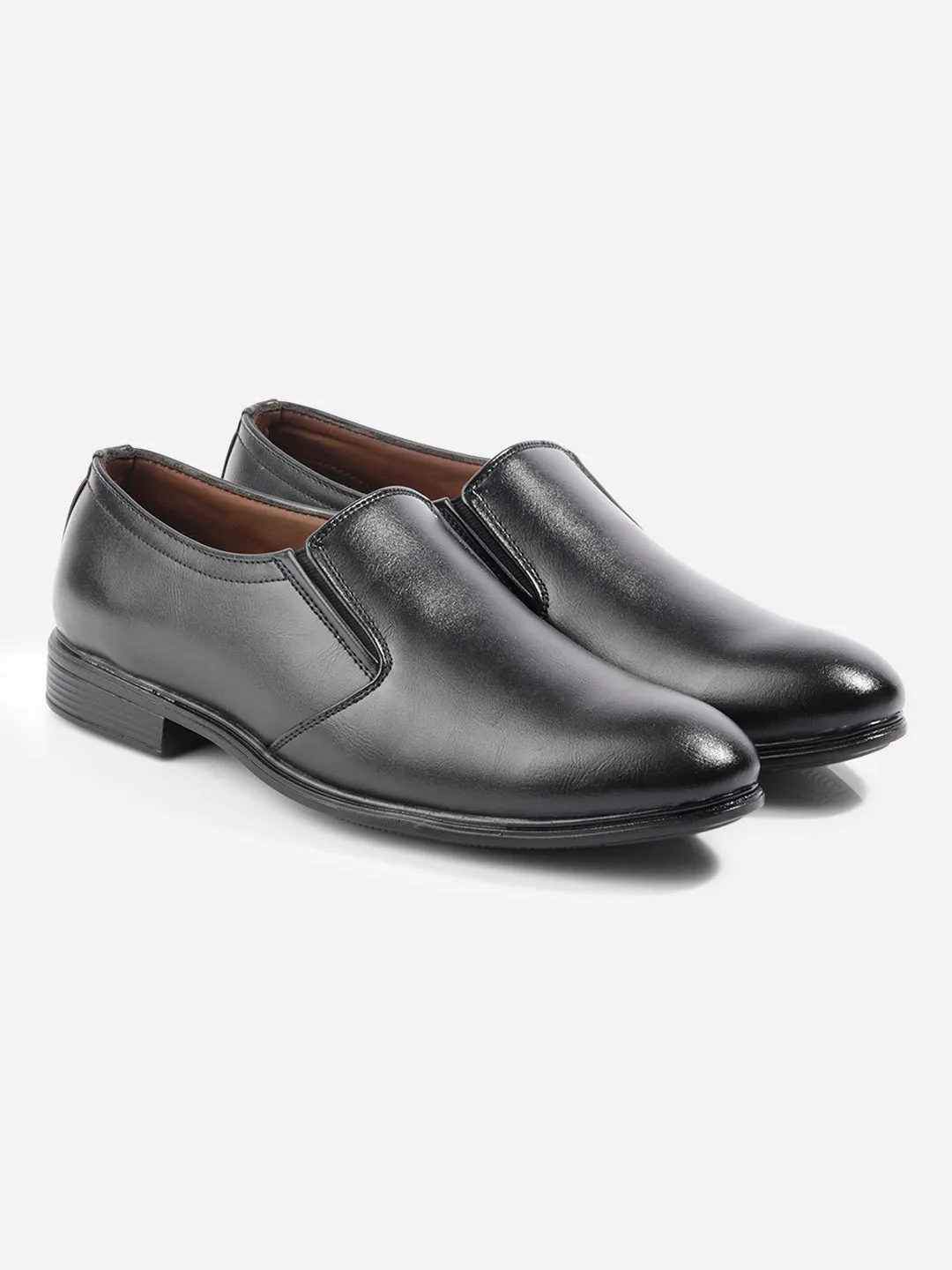 Men's Black Round Toe Slip On Formal (IX1075)