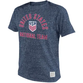 Men's Original Retro Brand U.S. National Team Navy Tri-Blend Tee