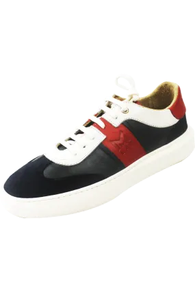 MMS Leather Navy Red Sneaker