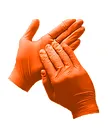 NFPA Orange Nitrile PF Exam Gloves