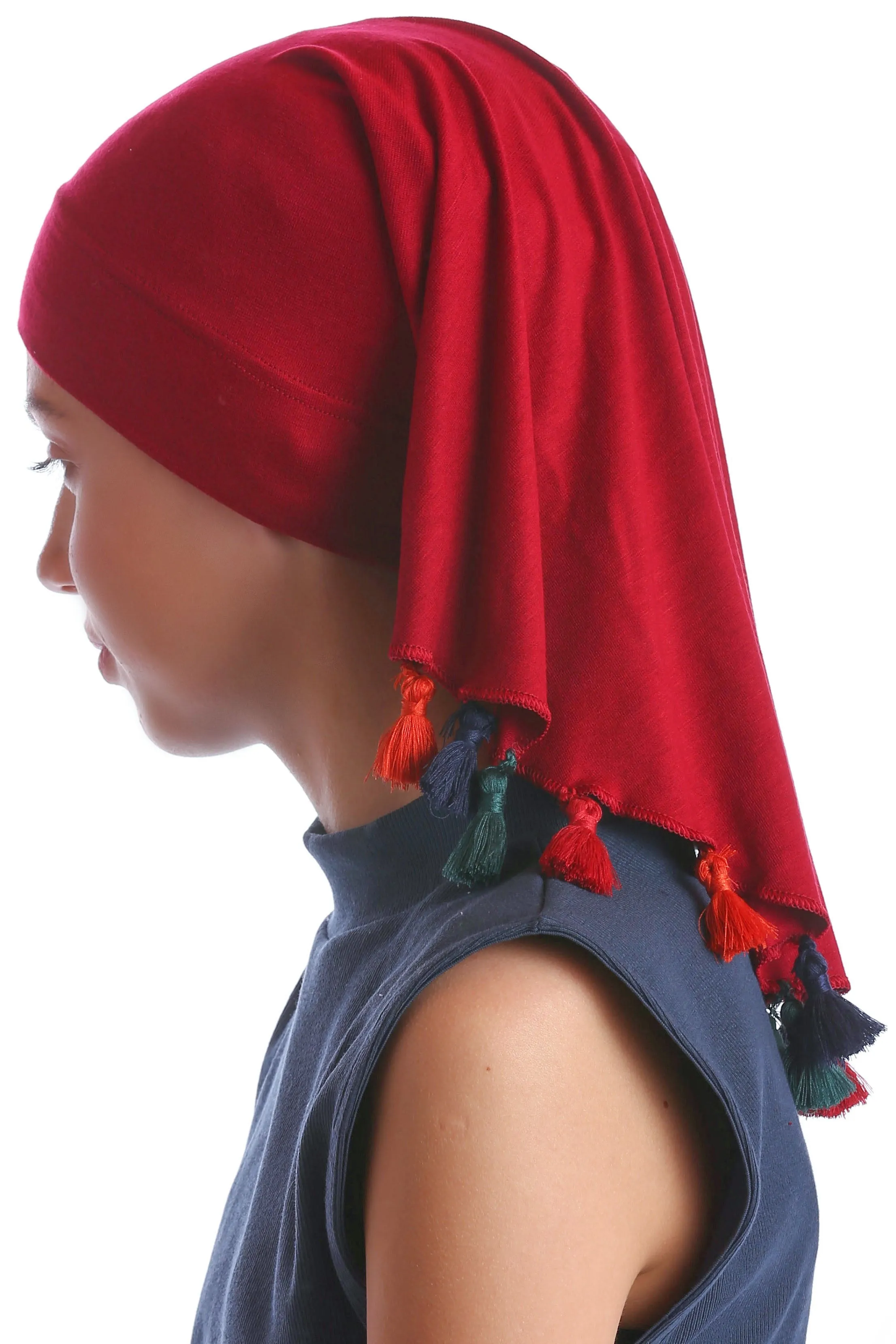 No Tie Bandana for Youth with Tassels