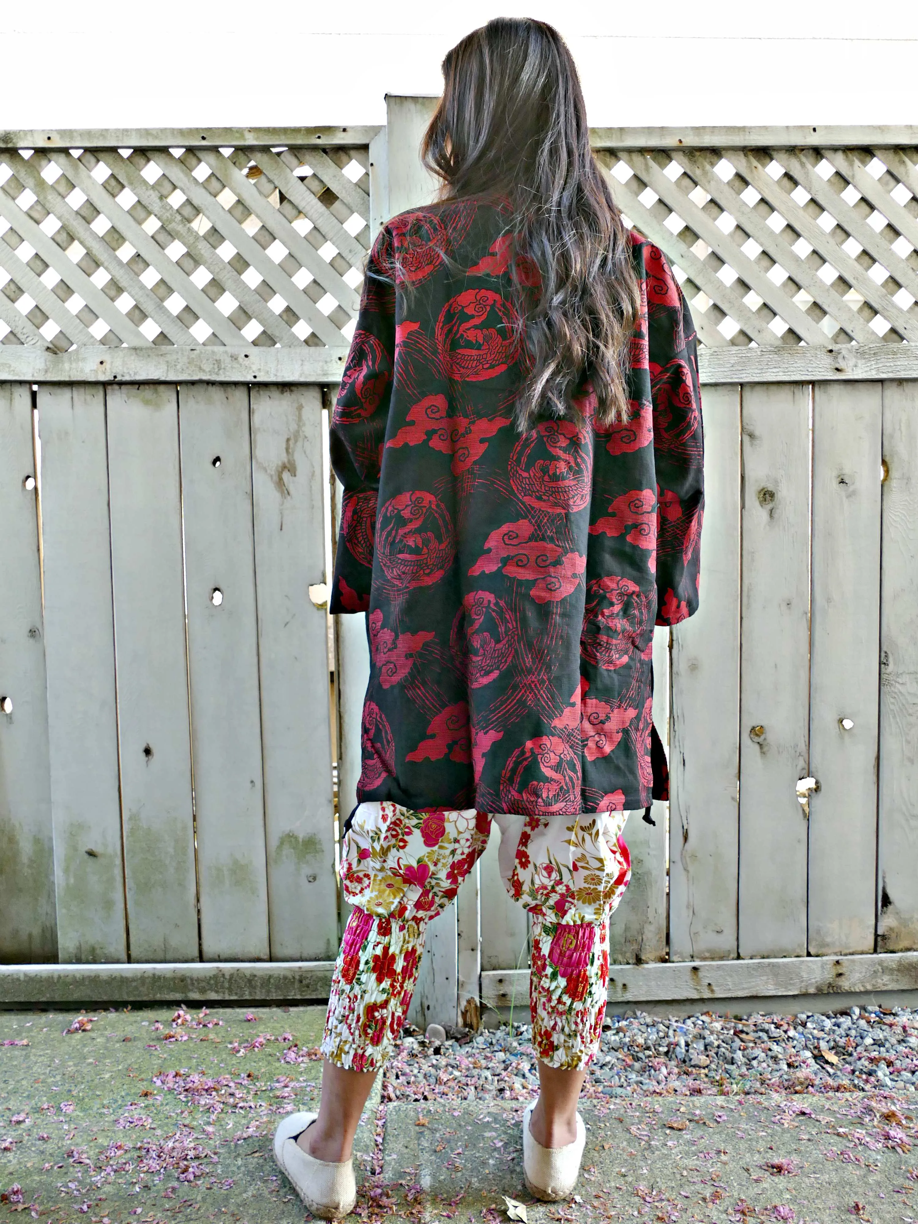 Noragi Kimono Special - RED/BLACK PHOENIX