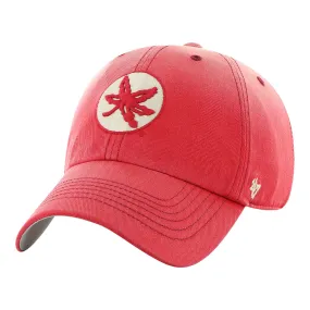 Ohio State Buckeyes Dusted Cleanup Scarlet Adjustable Hat