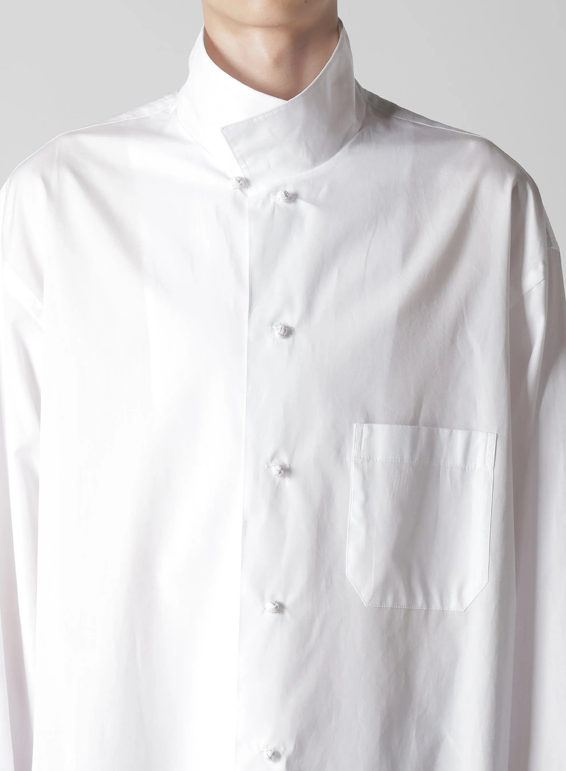 P100/2 BROAD KNOT BUTTONS OPEN COLLAR SHIRT