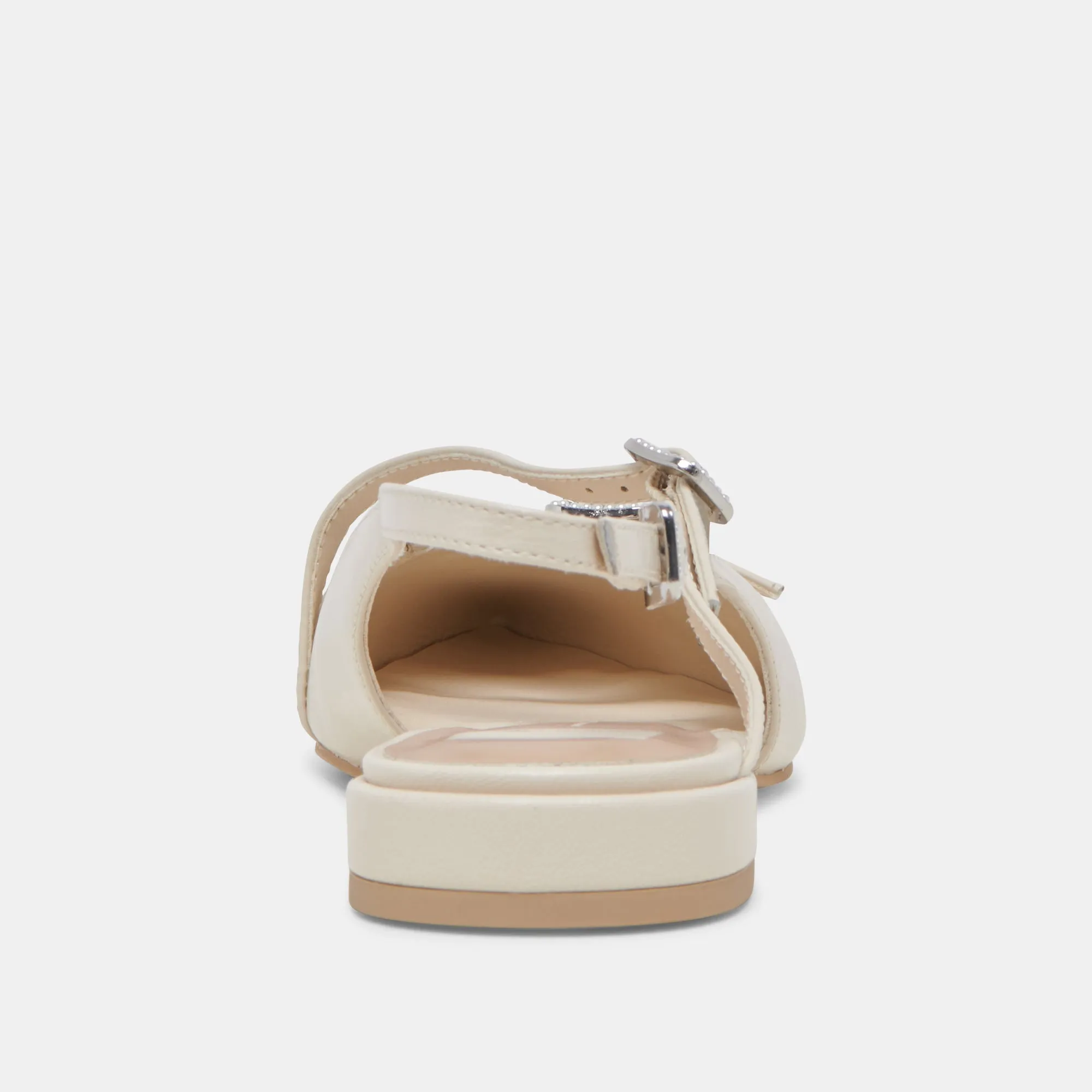 PAMLA PEARL FLATS IVORY CRINKLE PATENT