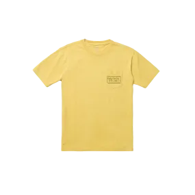 Pocket Type Patch Short Sleeve Tee - Mineral Yellow