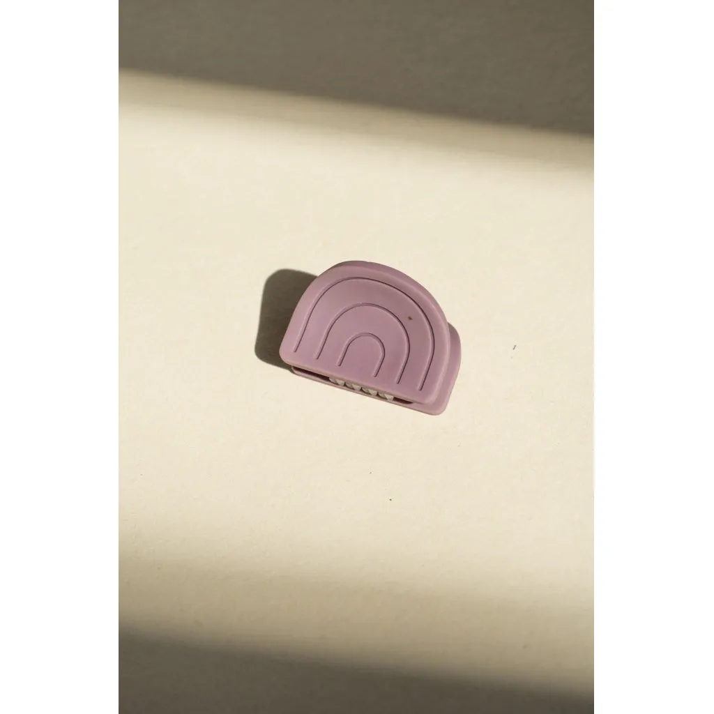 Rainbow   Sun | Hair Claw Set of 2 - Mauve Rose