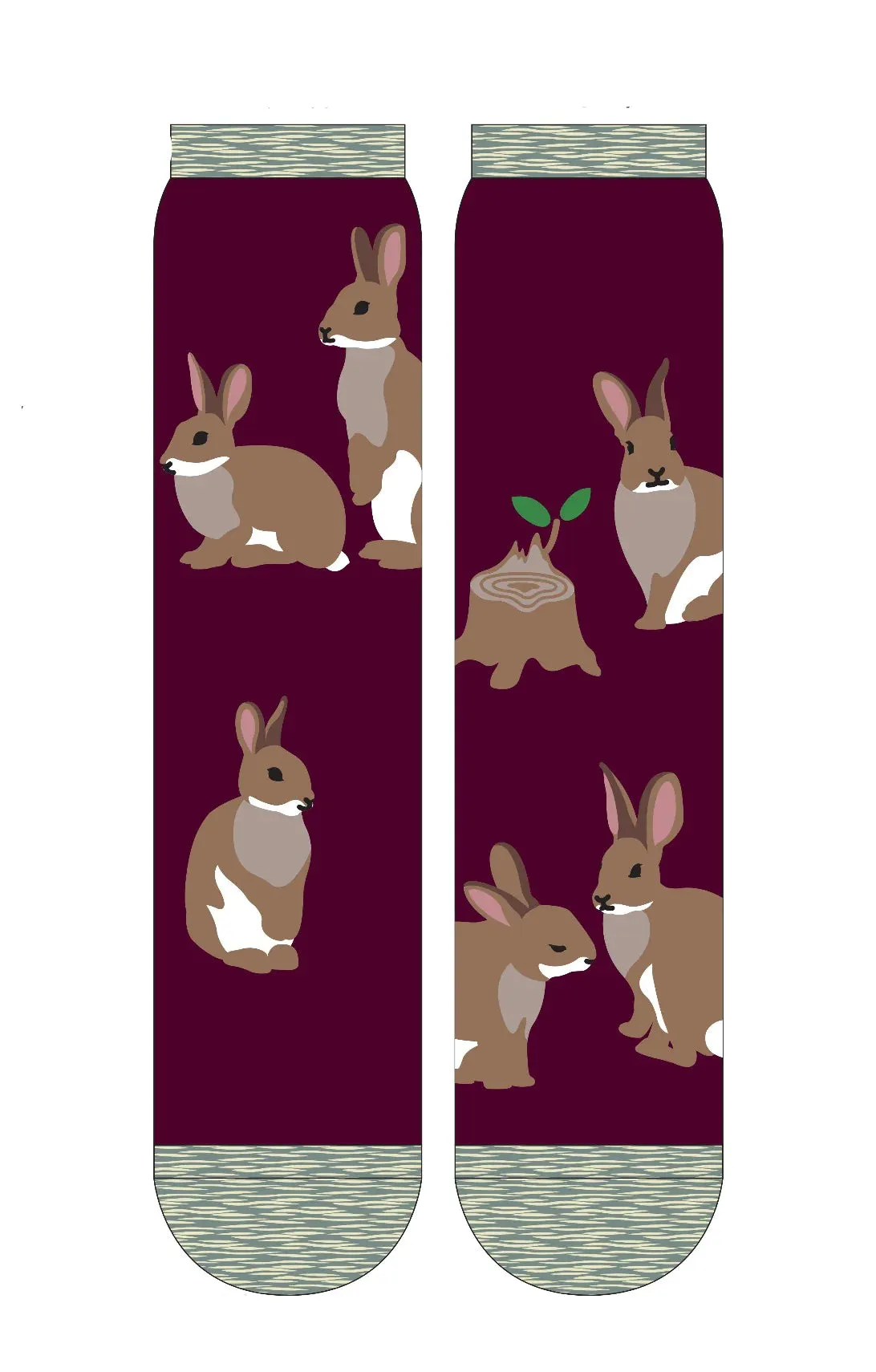 Replant Pairs "Bunny" Organic Cotton Crew Socks