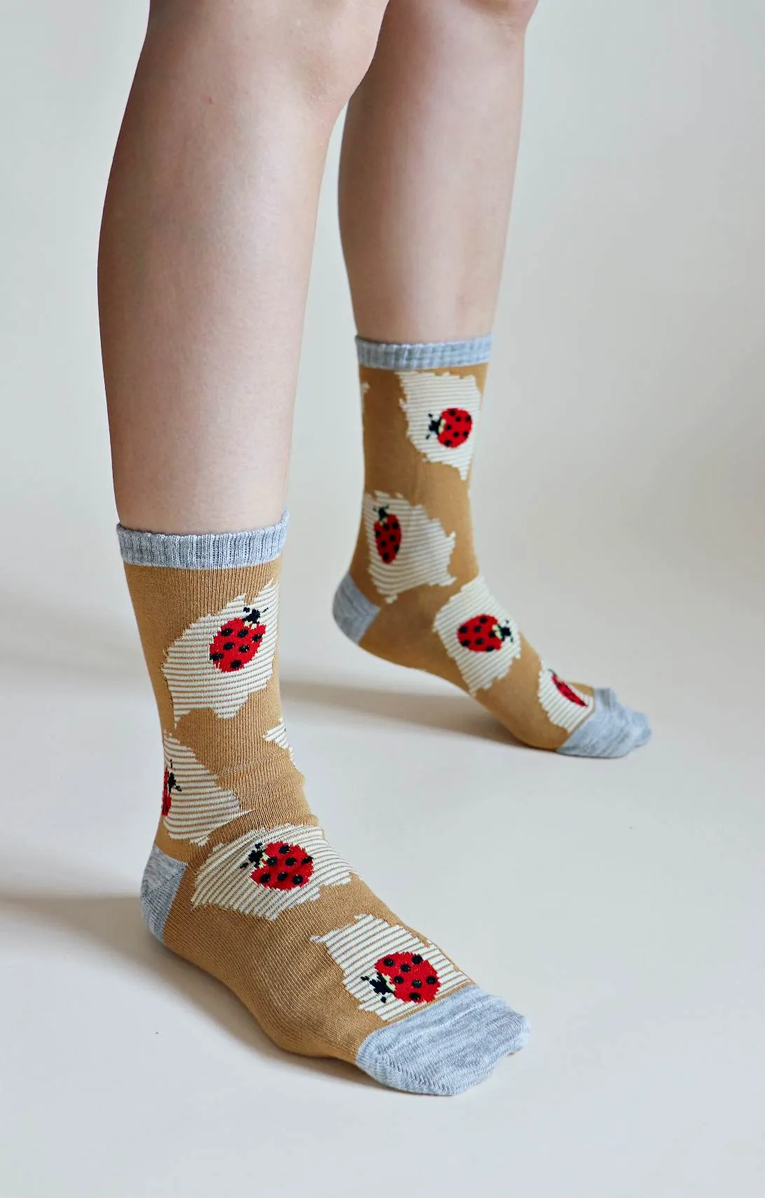 Replant Pairs "Ladybug" Organic Cotton Crew Socks