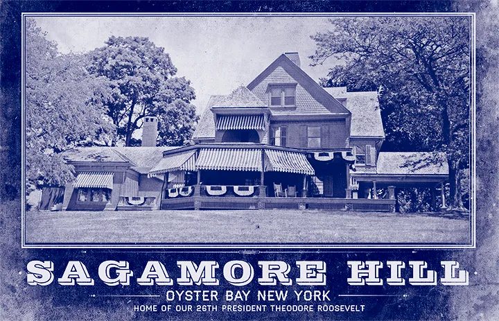 Sagamore Hill Vintage Travel Poster