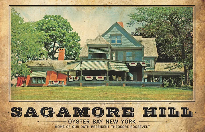 Sagamore Hill Vintage Travel Poster