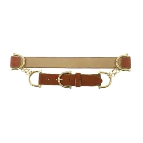 Streets Ahead Gold Horsebit Belt