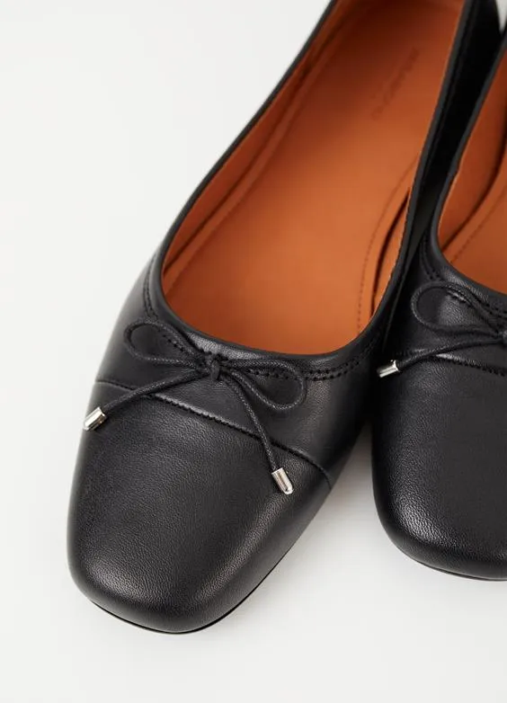 VAGABOND JOLIN BALLET BOW FLAT - BLACK