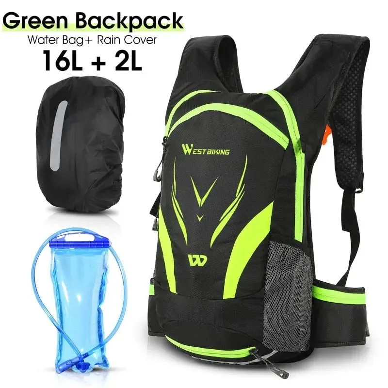 WEST BIKING Bike Bags Portable Waterproof Backpack 10L Cycling Water Bag Outdoor Sport Climbing Hiking Pouch Hydration Backpack