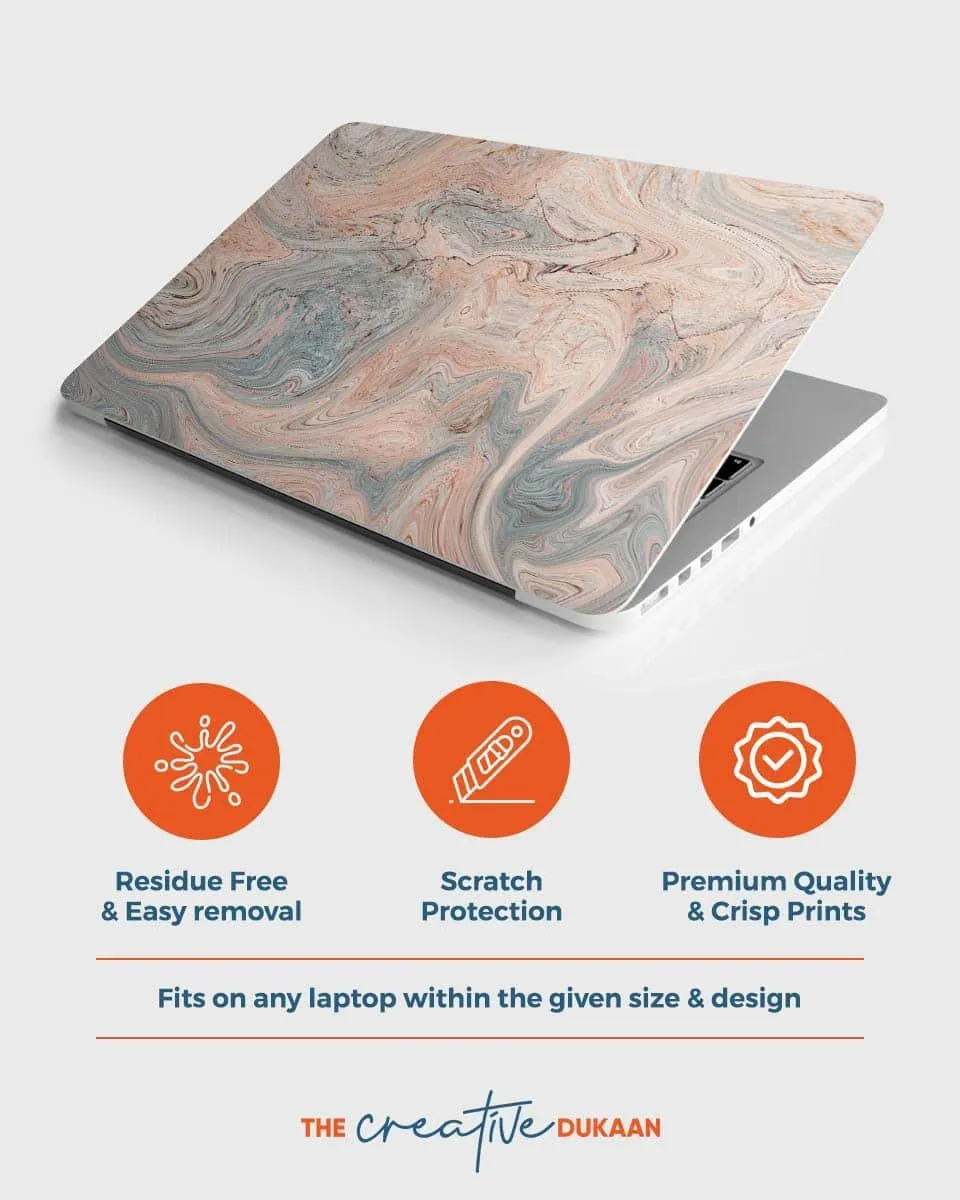 White Marble Laptop Skin With Premium Matt Finish Design