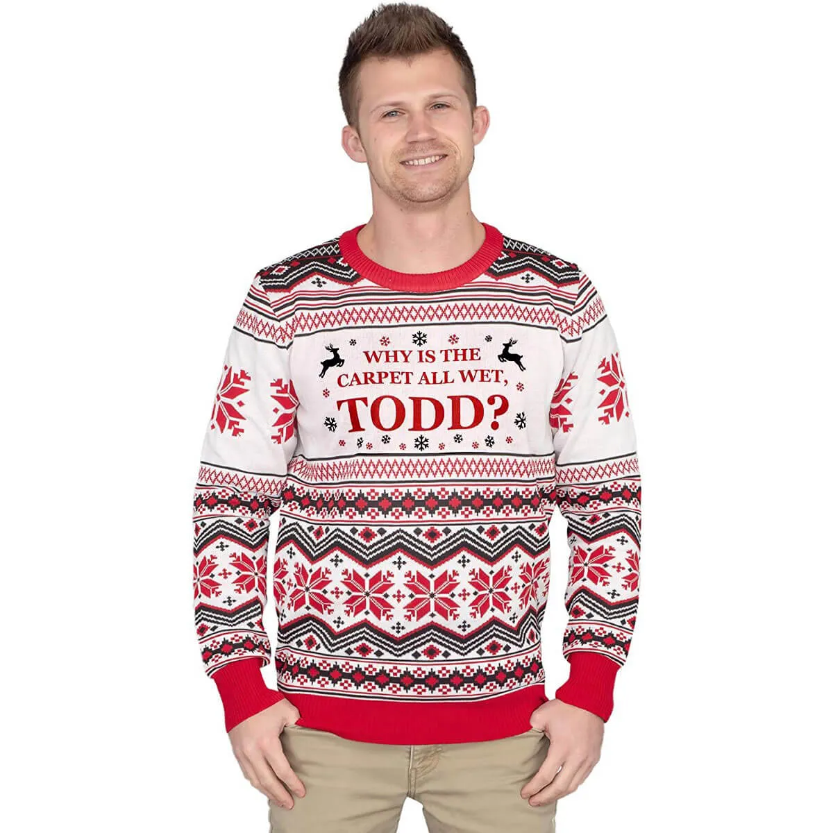 Why is the Carpet all Wet, Todd? Ugly Sweater