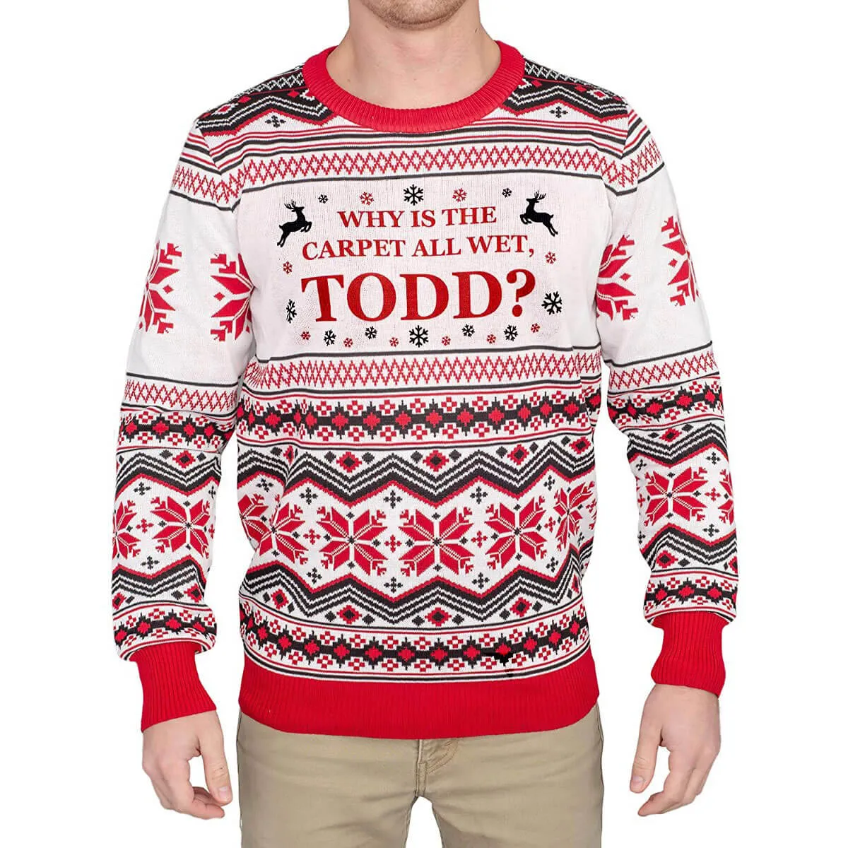 Why is the Carpet all Wet, Todd? Ugly Sweater