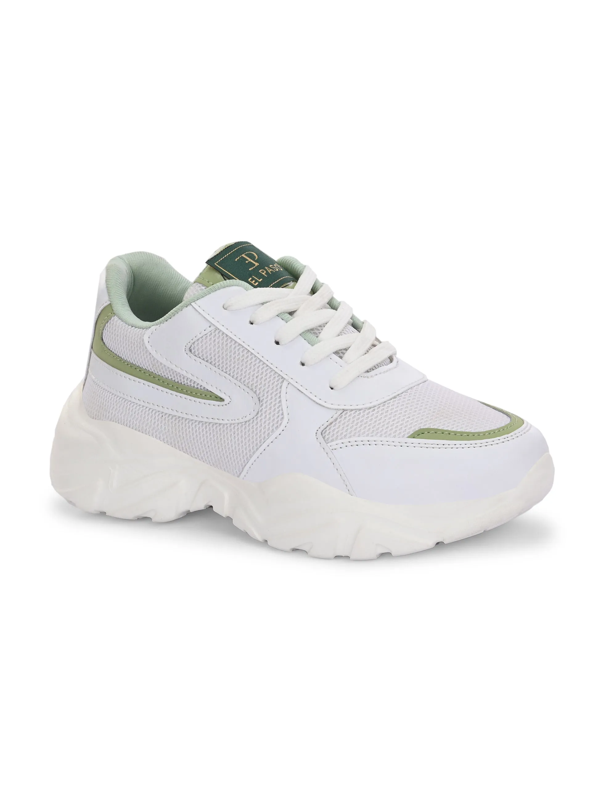 Women Solid Round Toe Lightweight Sneakers