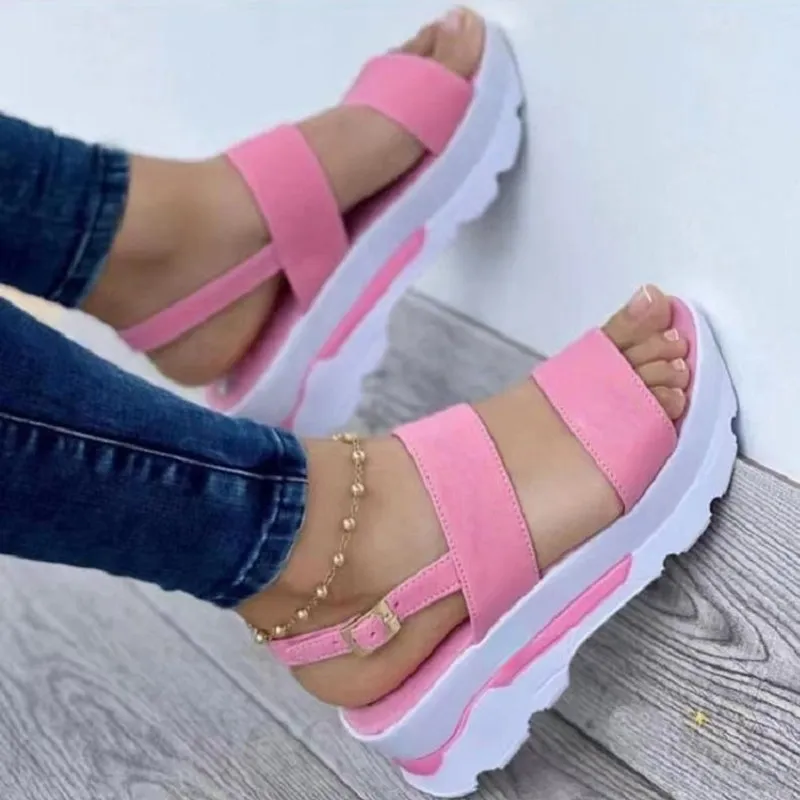 Women's Shoes Casual Buckle Platform Sandals Summer Fashion