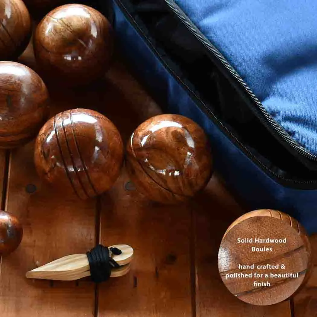 Wooden Boules Set - Pétanque - Deluxe Game Set