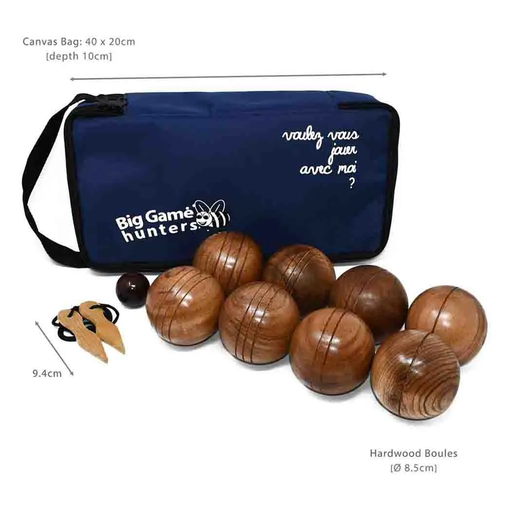 Wooden Boules Set - Pétanque - Deluxe Game Set