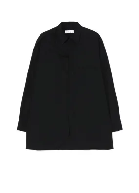 [Y's-Black Name]KHADI TAPE SNAP SHIRT