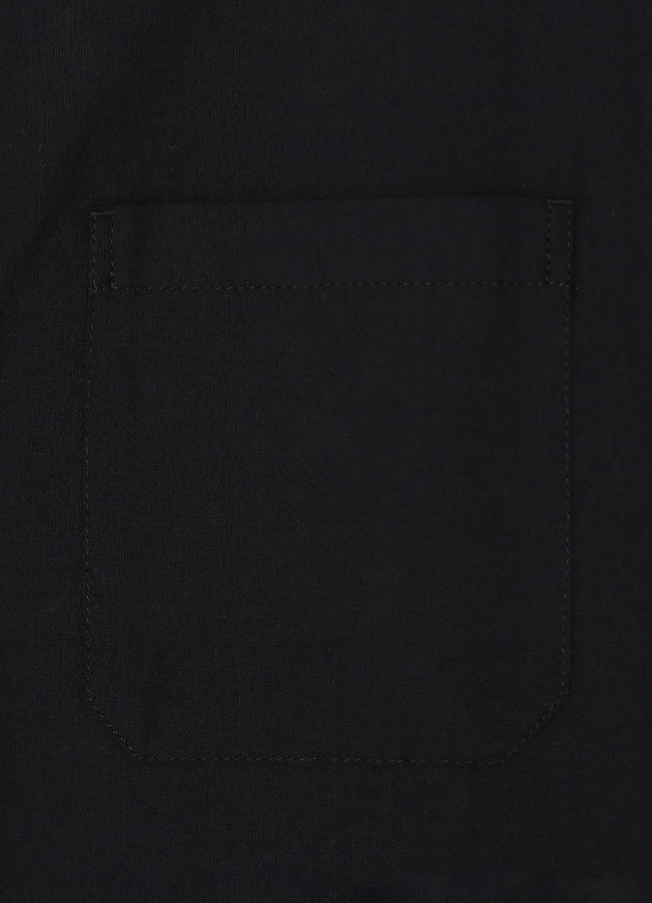 [Y's-Black Name]KHADI TAPE SNAP SHIRT